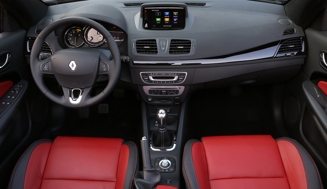 megane cabriolet interieur cuir rouge