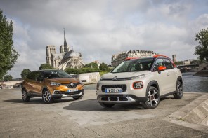 Citroën C3 Aircross sable Renault Captur jaune vues avant