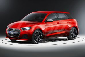 audi A1 Sportback 2018 vue avant illustration rouge