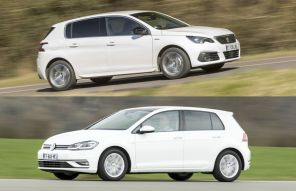 Notre essai comparatif oppose les dernières versions à essence et boîte automatique des Peugeot 308 et Volkswagen Golf.