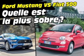Fiat 500 Twinair vs Ford Mustang V8. Laquelle consomme le moins ?