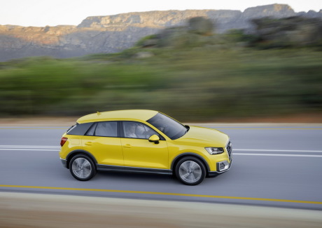 audi q2 jaune profil