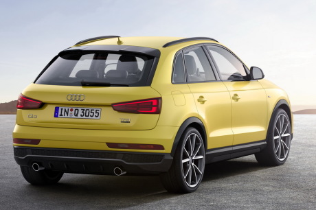 Audi Q3 vue arrière jaune