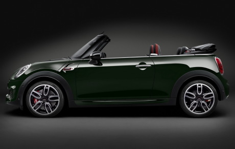 profil Mini John Cooper Works Cabrio 2016 capote ouverte