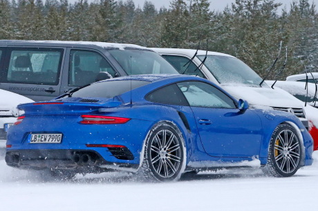 porsche 911 gt2 rs bleu arrière