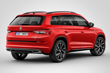 Skoda Kodiaq Sportline vue arrière rouge