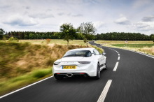 Alpine A110 Litchfield white track at the back left