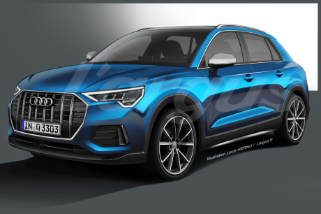 Audi Q3 vue avant bleu