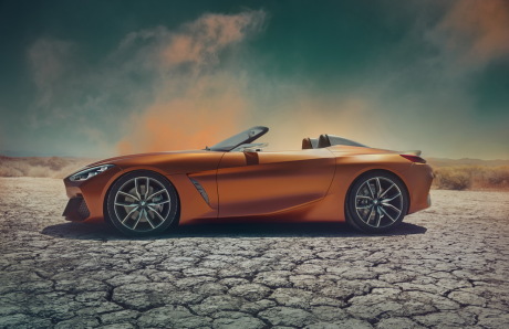 BMW Z4 Concept vue de profil orange
