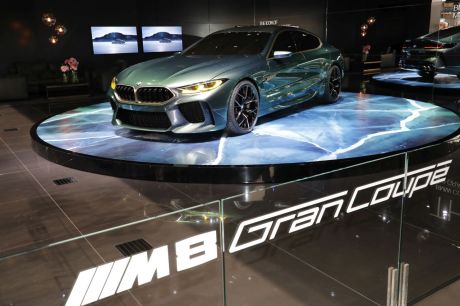 BMW M8 Gran Coupé Concept verte vue avant salon de Genève 2018