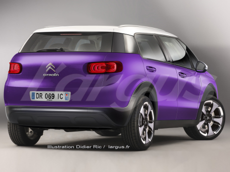 illustration photomontage vue arrière Citroën C3 Picasso 2 C3 Aircross
