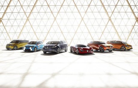 De gauche à droite : Frendzy, Twin'Run, Initiale Paris, DeZir, Captur et R-Space.