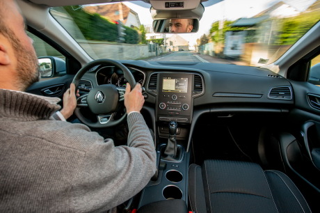 Renault Megane Zen gray view on board