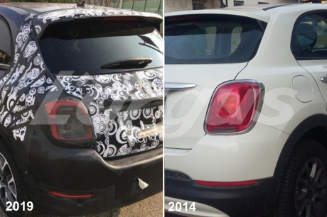 Fiat 500X restylée 2019 vs Fiat 500X 2014 vue arrière des feux