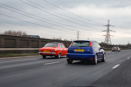 Focus RS MKI, Escort Mexico MKI et Ford RS200 autoroute