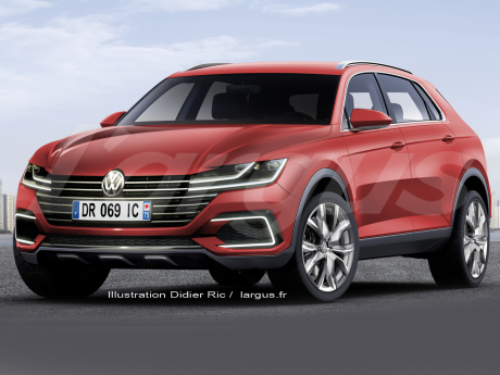 Illustration photomontage nouveau Volkswagen Tiguan 2016