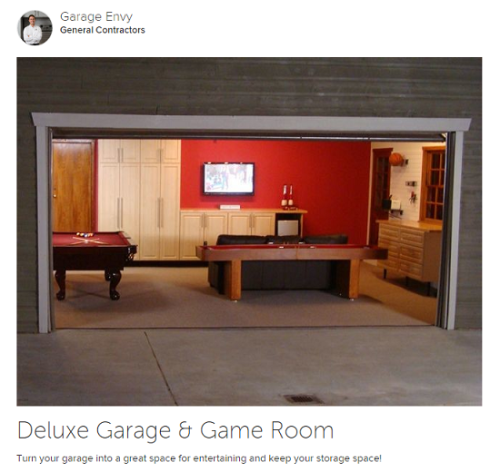 Transformer son garage en game room ? Source : www.houzz.com
