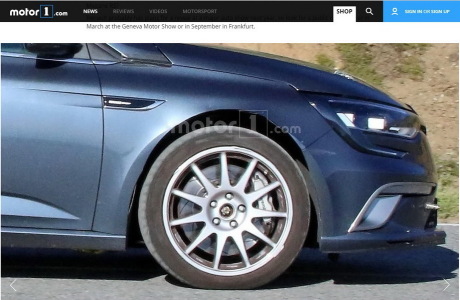 future Renault Mégane RS 2018 roue avant