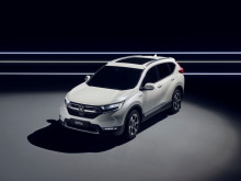 Honda CR-V hybride concept vue avant blanc