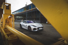 Jaguar F-Type SVR gray static front right