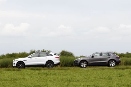 le jaguar f-pace defie le porsche macan