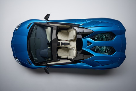 Lamborghini Aventador S Roadster 2017 vue de dessus