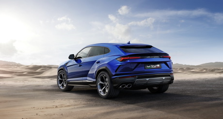 Lamborghini Urus vue arrière bleu