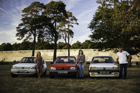 Trois peugeot 205 gagnantes du concours de restauration vue avant