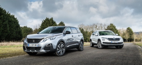 Peugeot 5008 vs Skoda Kodiaq 2017 vue avant