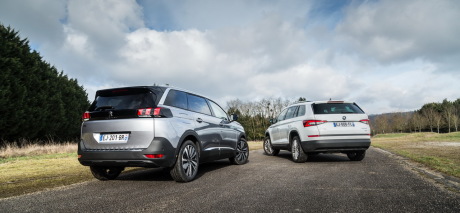 Peugeot 5008 vs Skoda Kodiaq 2017 vue arrière