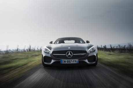 Mercedes AMg GT S gris face avant