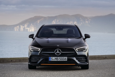 New Mercedes CLA 2019 Edition 1 black and orange front view