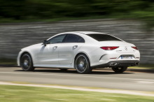 Mercedes CLS white on the back left