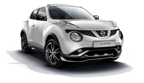 3/4 avant Nissan Juke White Edition