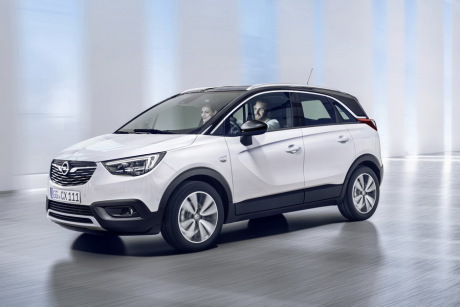3/4 avant Opel Crossland X blanc