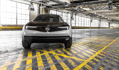 Opel GT X Experimental concept-car electric SUV front view in studio