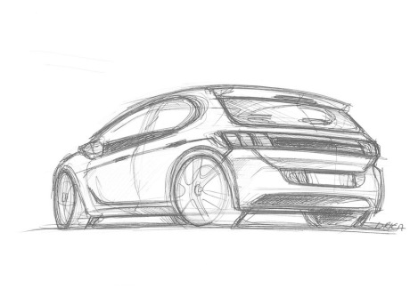 dessin peugeot 208 2019 arrière