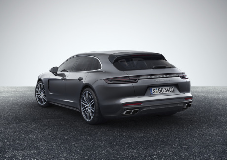 illustration Porsche Panamera Sport Turismo version shooting brake break vue arrière couleur rouge