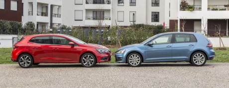 face à face mégane et golf