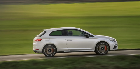 Seat Leon Cupra 300 SC gris profil droit