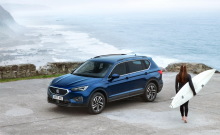 Seat Tarraco rear view blue