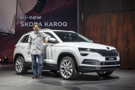 Skoda Karoq blanc vue avant