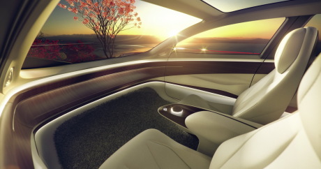 volkswagen ID Vizzion concept 2018 rouge habitacle