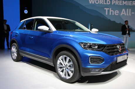 Volkswagen T-Roc vue avant bleu
