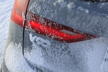 Volvo V90 Cross Country Luxe 2017 gris logo enneigé