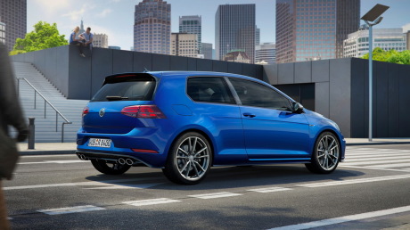 Volkswagen Golf R 2017 facelift bleu arrière droit