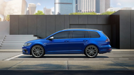 Volkswagen Golf R SW break 2017 facelift bleu profil