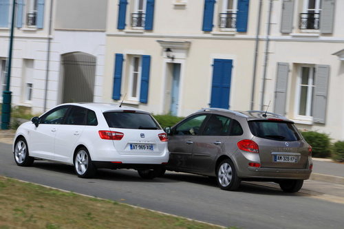 La Seat Ibiza ST face à la Renault Clio Estate