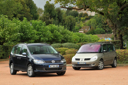 Le nouveau Volkswagen Sharan face au leader du marché, Renault Espace