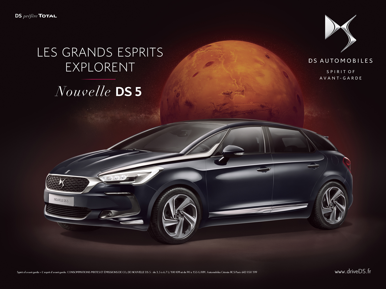 Publicité Nouvelle DS5 les grands esprits explorent L